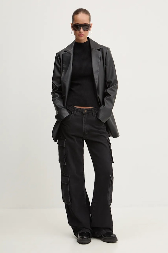 HUGO Blue sweter 50522578 czarny AW25