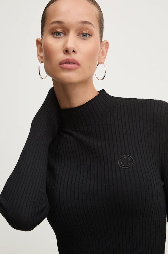 HUGO Blue sweter czarny 50522578