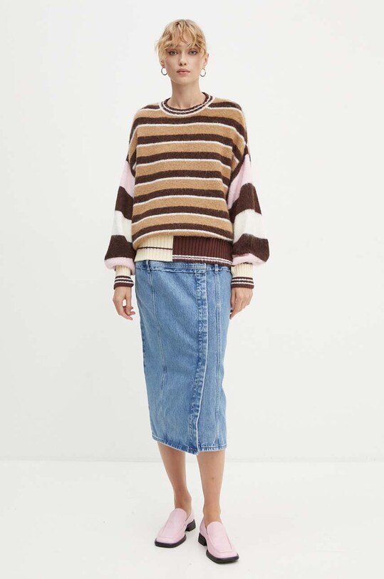 Stine Goya pulover din amestec de lana K012.2283 multicolor AW24
