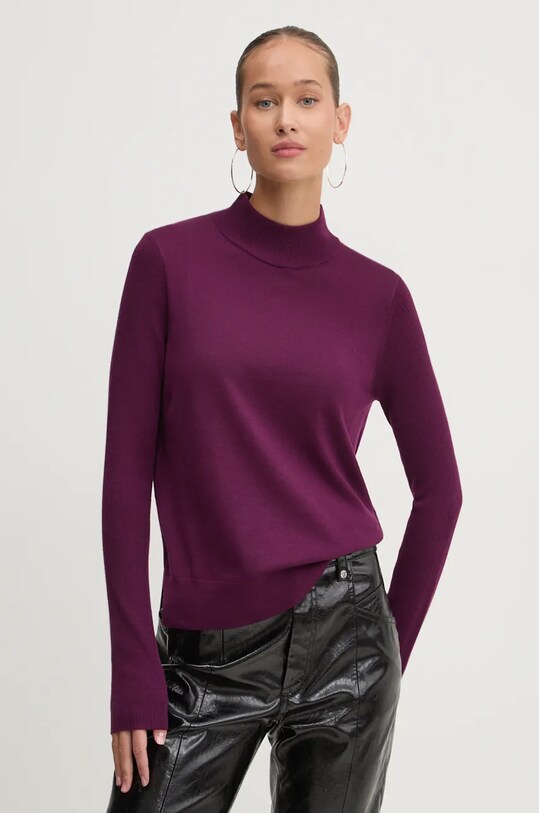 HUGO pulover de lana subtiri violet 50500811