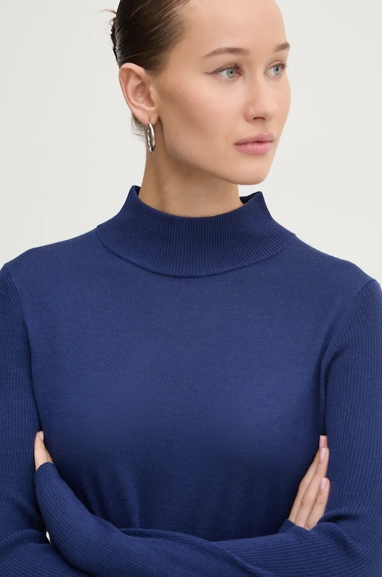 HUGO pulover de lana bleumarin 50500811