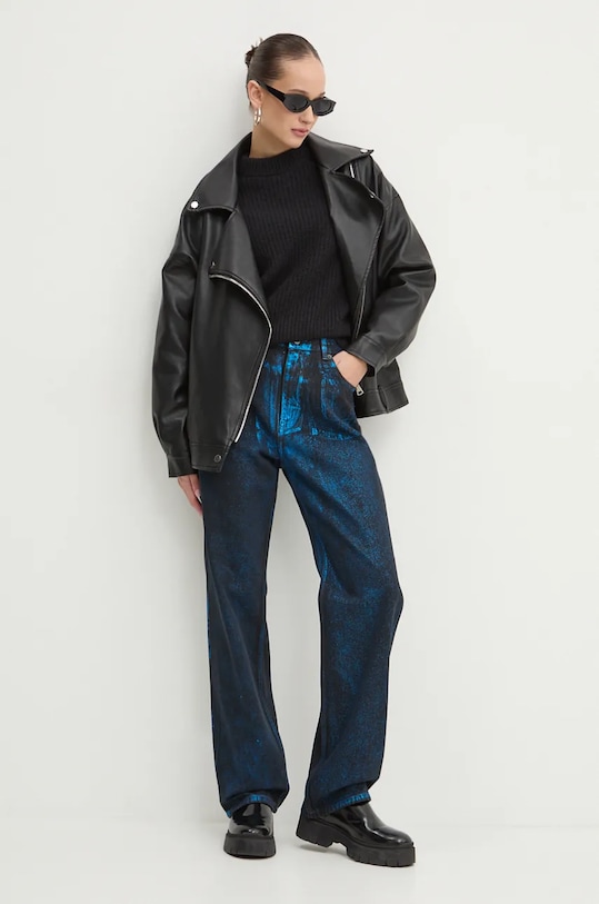 Vlněný svetr HUGO 50522539 černá AW24