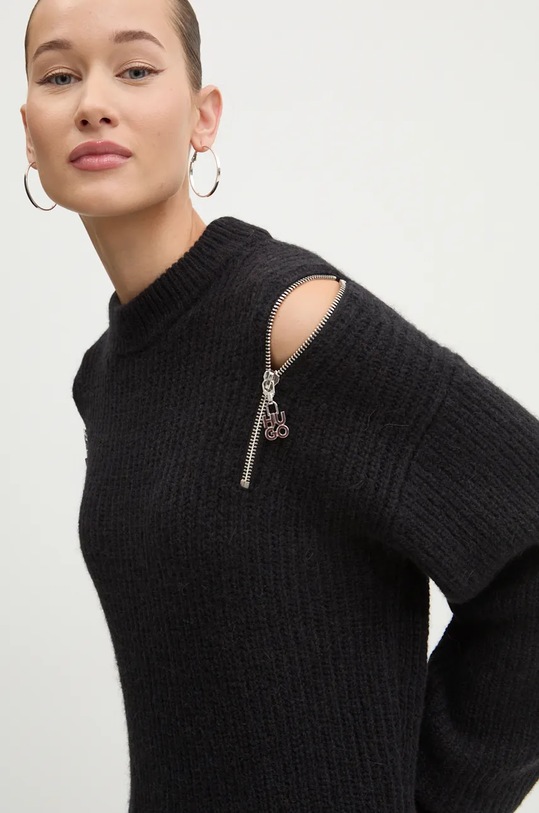 Vlněný svetr HUGO černá 50522539