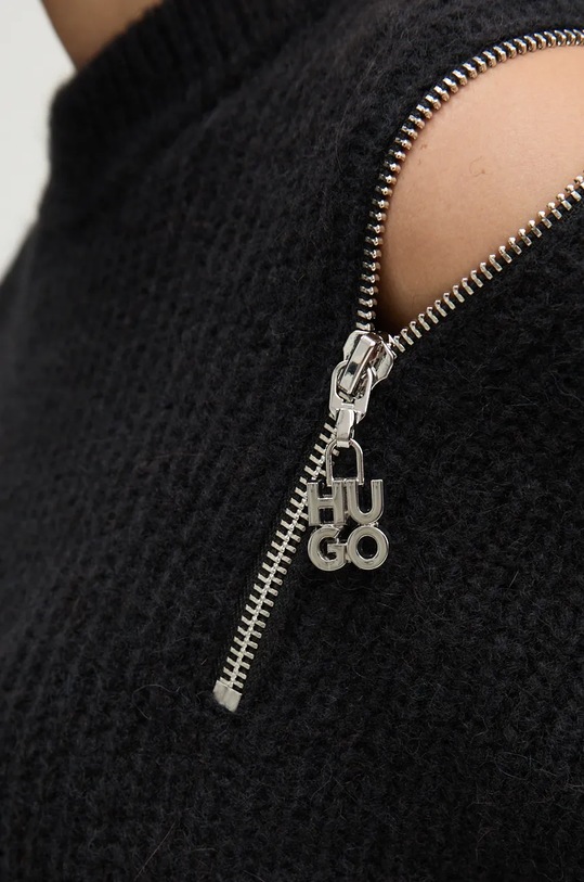 Vlněný svetr HUGO 50522539 černá