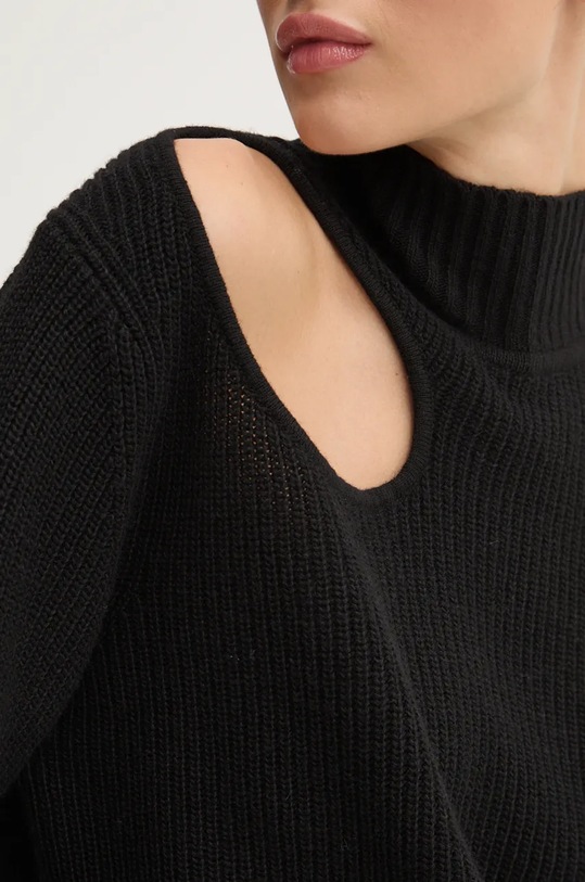 Пуловер с вълна HUGO черен 50522546