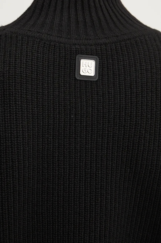 Пуловер с вълна HUGO 50522546 черен
