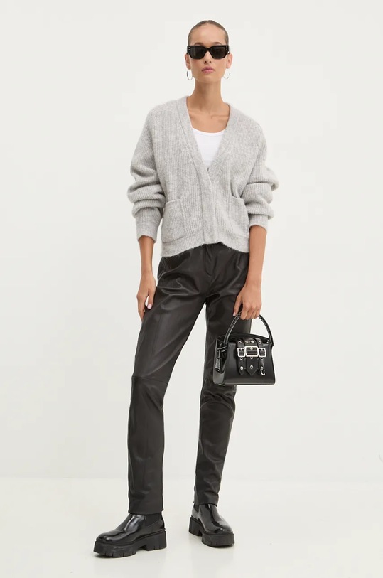 Kardigan s primjesom vune HUGO 50522551 siva AW24