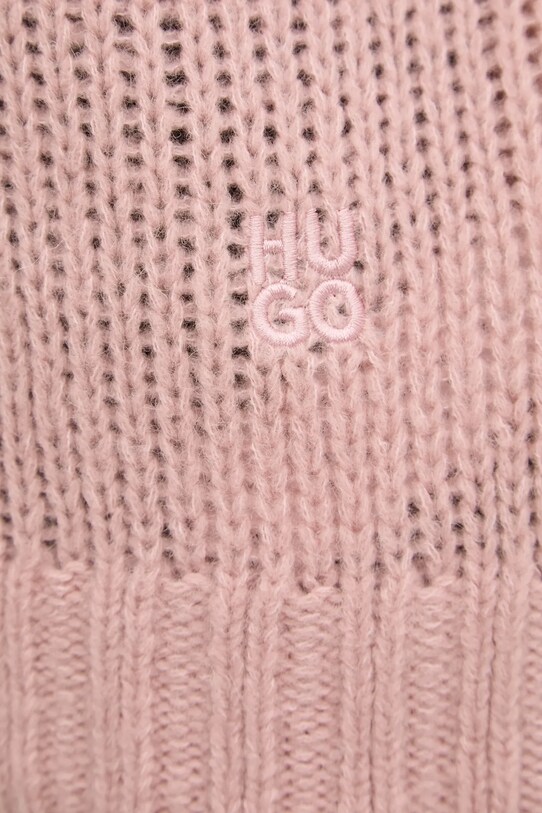 Μάλλινο πουλόβερ HUGO 50522553 ροζ