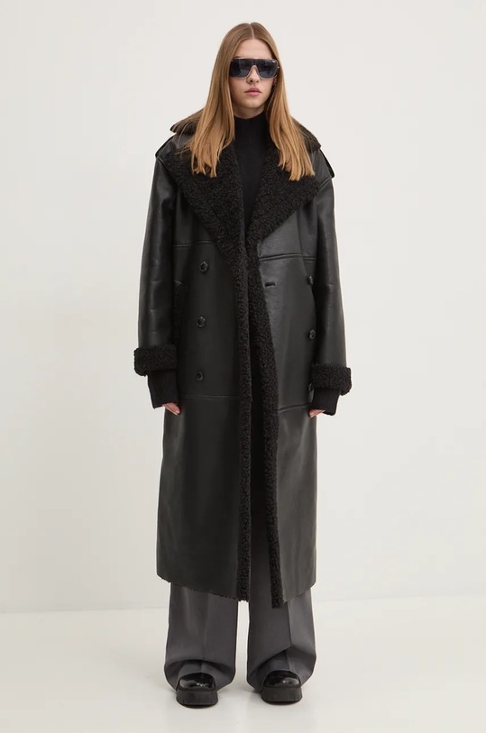 HUGO sweter wełniany 50522579 czarny AW24