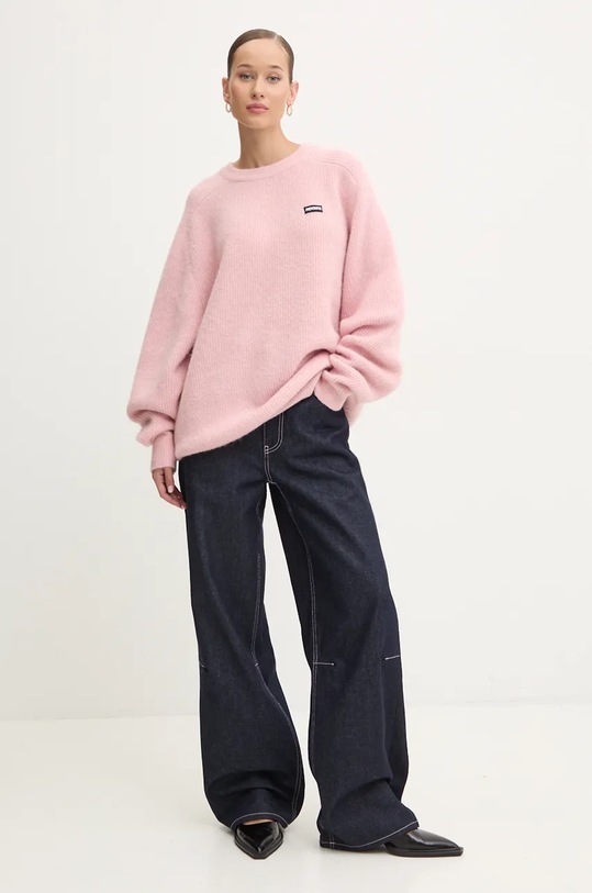 Вовняний светр Rotate 1131272307 рожевий AW24