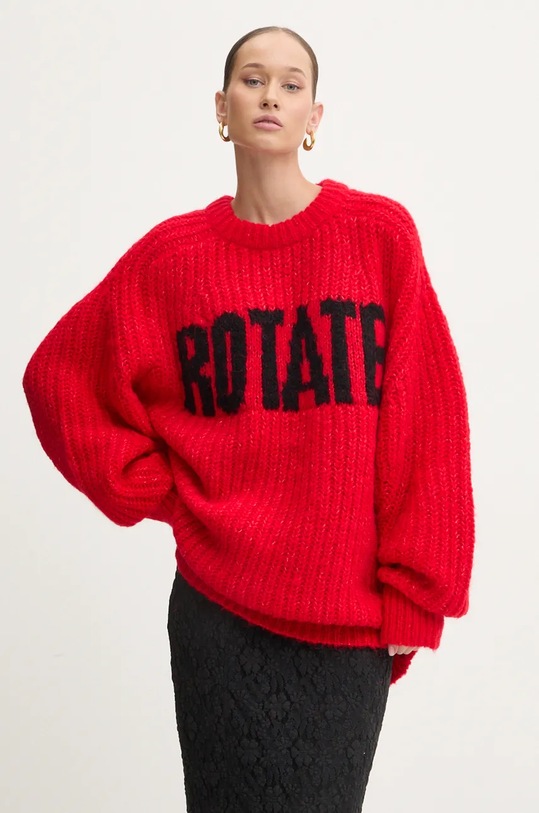 Rotate pulover de lana groase rosu 1137491292