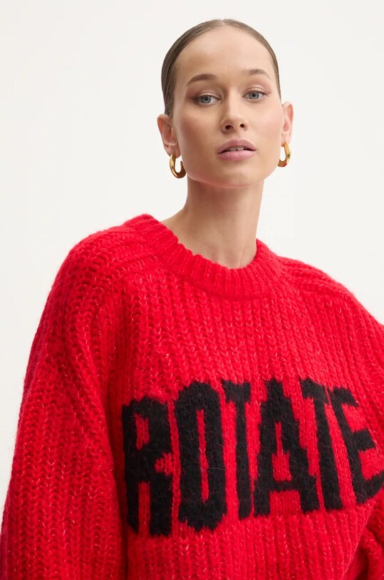 Rotate sweter wełniany czerwony 1137491292