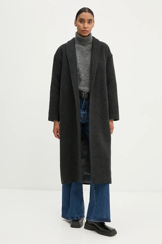 Vlněný svetr Gestuz 10909425 šedá AW24