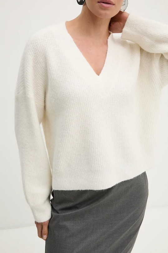 Gestuz sweter wełniany 10909445 beżowy