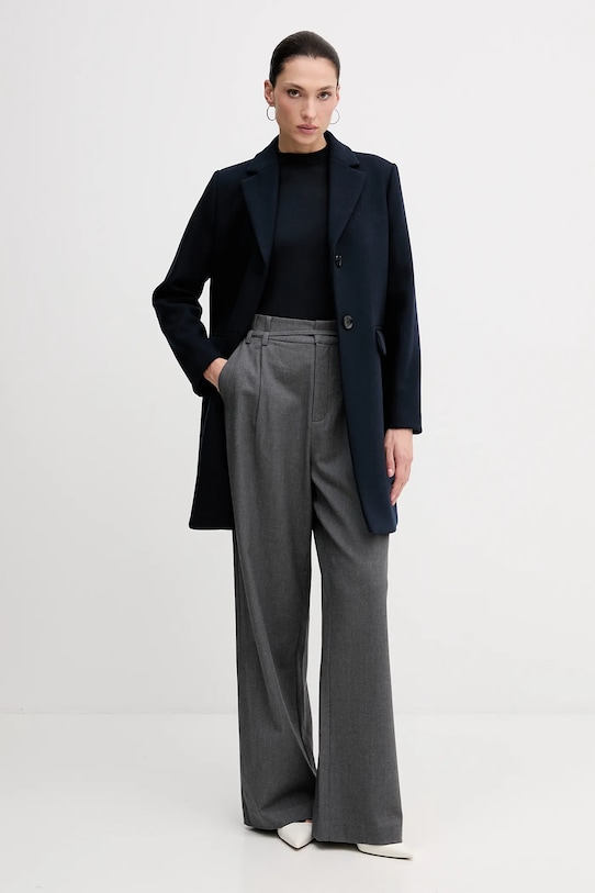 Sisley pulover din amestec de lână 11BAM105P bleumarin AW25