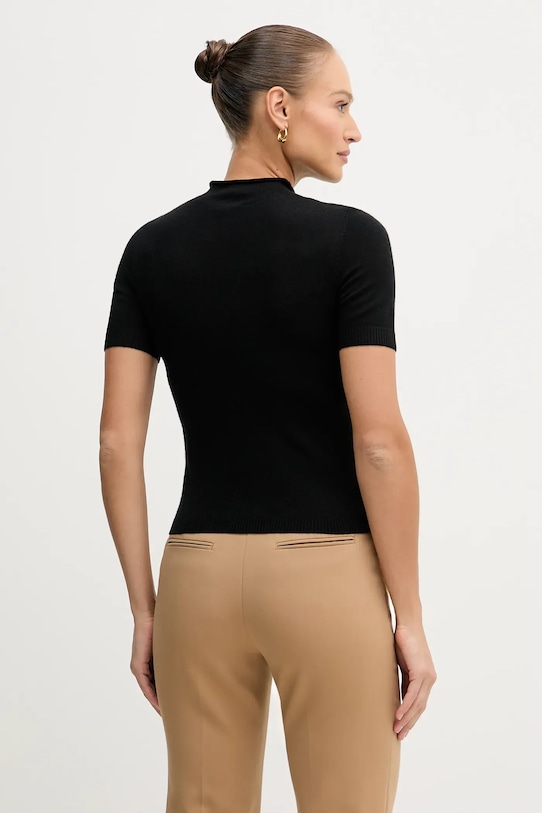 Odzież Sisley sweter z dodatkiem wełny 11BAM105P czarny