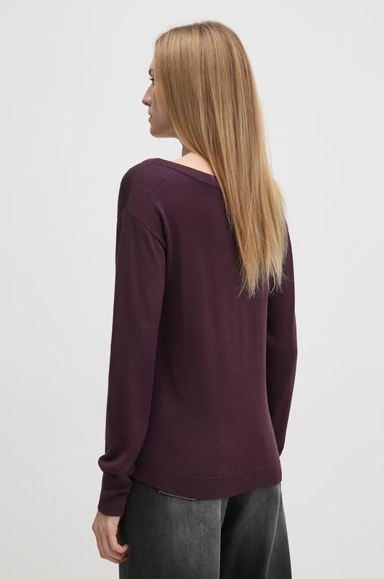 Шерстяной свитер Sisley 11BAM1A48 фиолетовой AW25