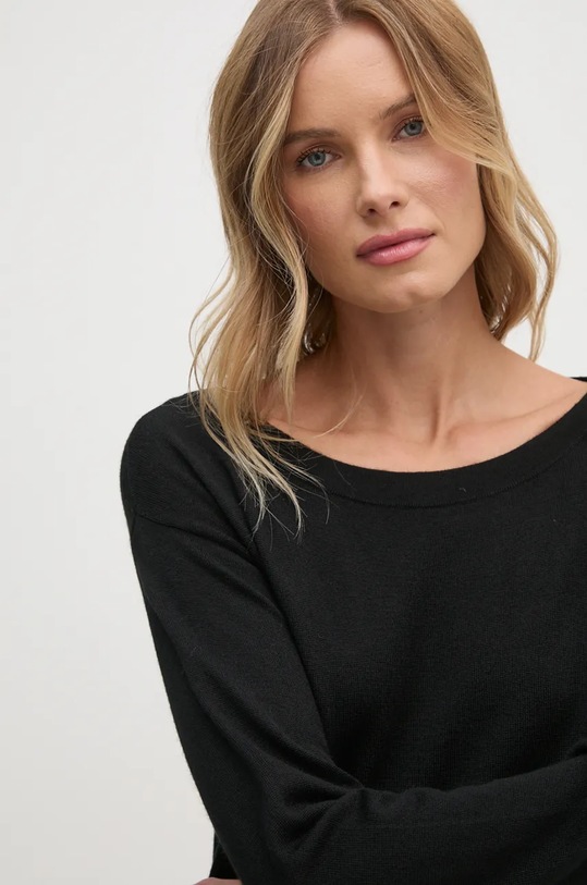 Sisley pulover de lana negru 11BAM1A48