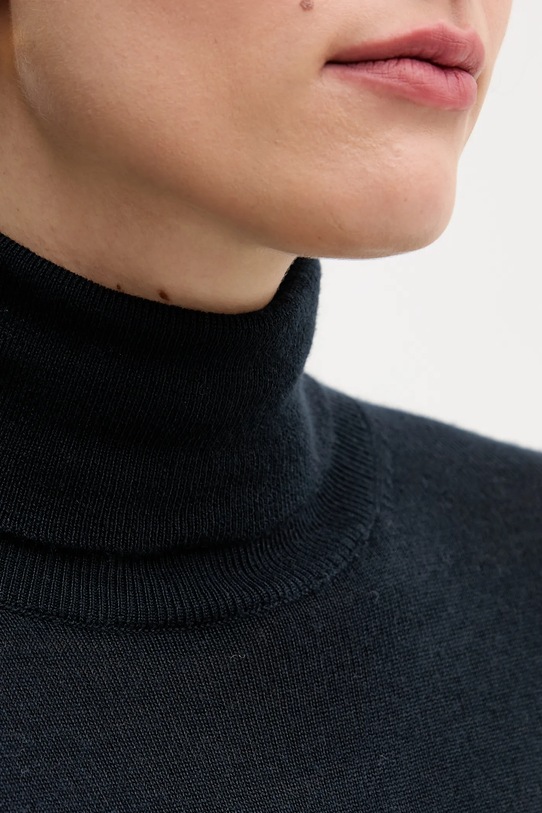 Sisley sweter 11BAM201C granatowy