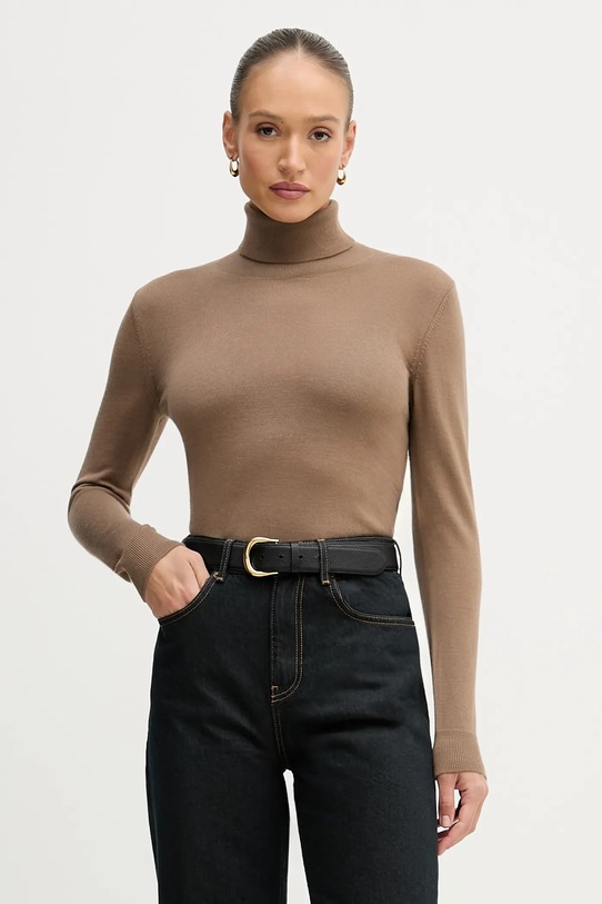 Светр Sisley тонкий коричневий 11BAM201C