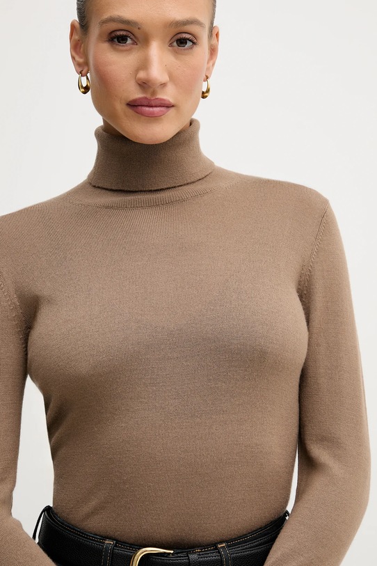 Sisley sweter brązowy 11BAM201C