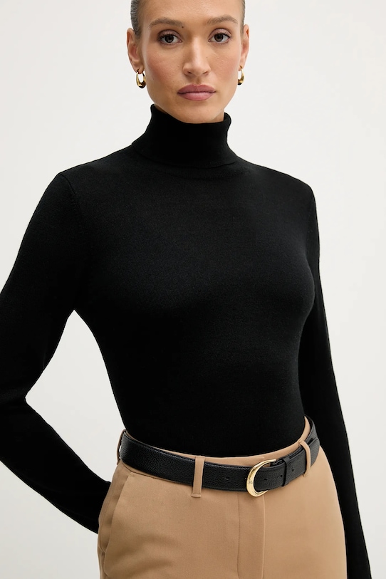 Sisley sweter czarny 11BAM201C