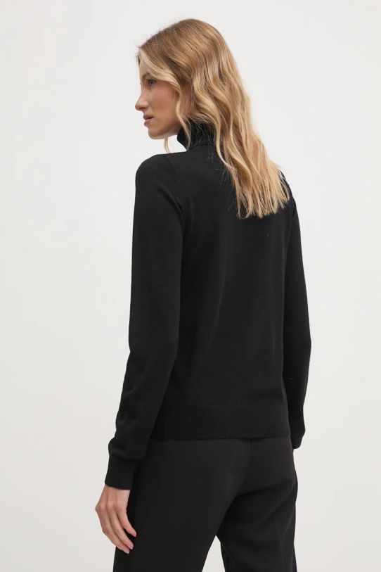 Odzież Sisley sweter wełniany 11BAM201C czarny
