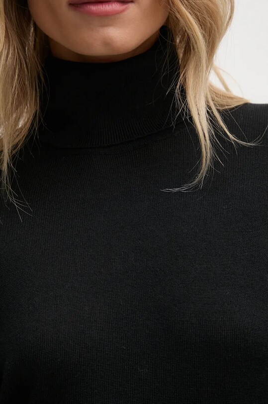 Sisley sweter wełniany 11BAM201C czarny
