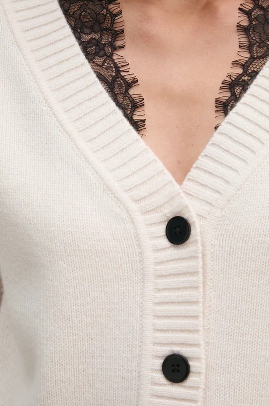 Sisley cardigan in lana beige 1M9AM6026