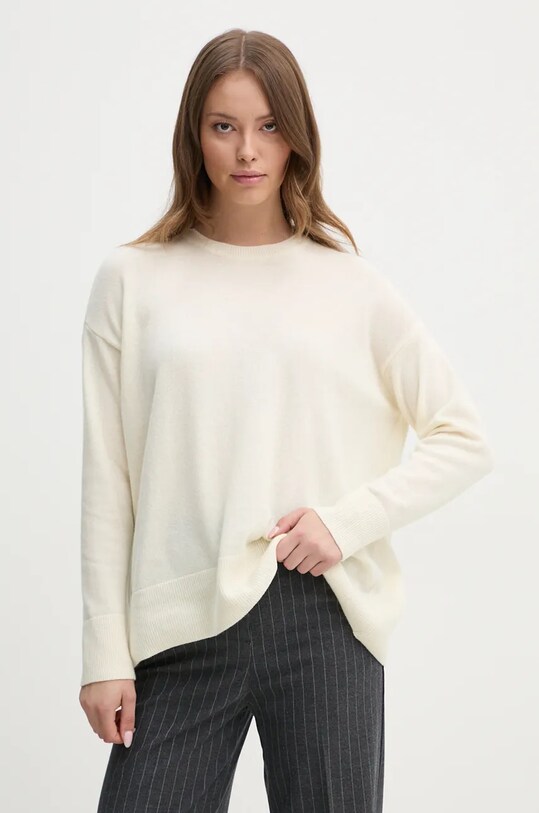 Sisley pulover de lana subtiri bej 1044M103K