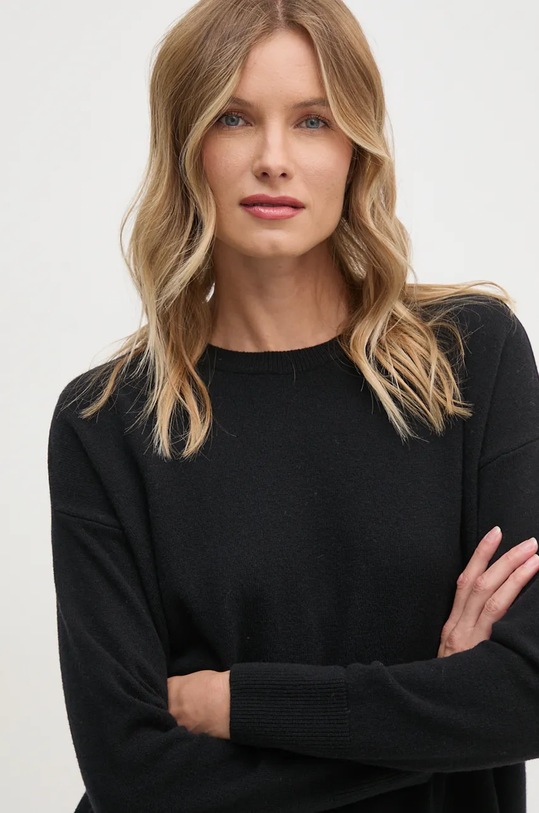 Vlněný svetr Sisley černá 1044M103K