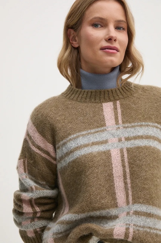 Sisley sweter z domieszką moheru zielony 1042L101Y