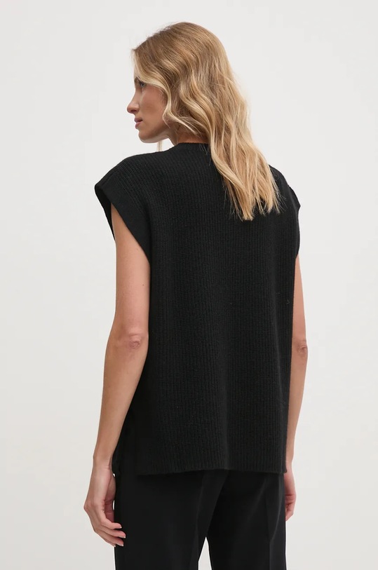 Abbigliamento Sisley gilè con aggiunta di lana 126WM1057 nero