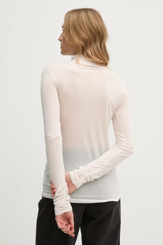 Одяг Лонгслів з домішкою вовни Sisley 3N1WL2100 бежевий