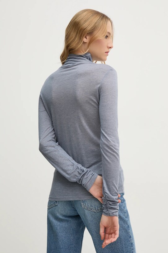 Odzież Sisley longsleeve z domieszką wełny 3N1WL2100 niebieski