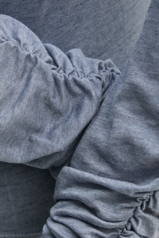 Sisley longsleeve z domieszką wełny 3N1WL2100 niebieski