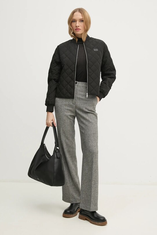 Sisley longsleeve din amestec de lana 3N1WL2100 negru AW24