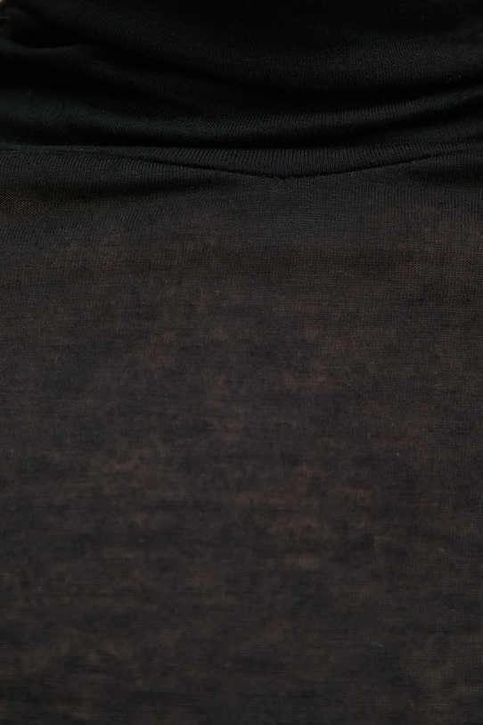 Majica dugih rukava s dodatkom vune Sisley 3N1WL2100 crna