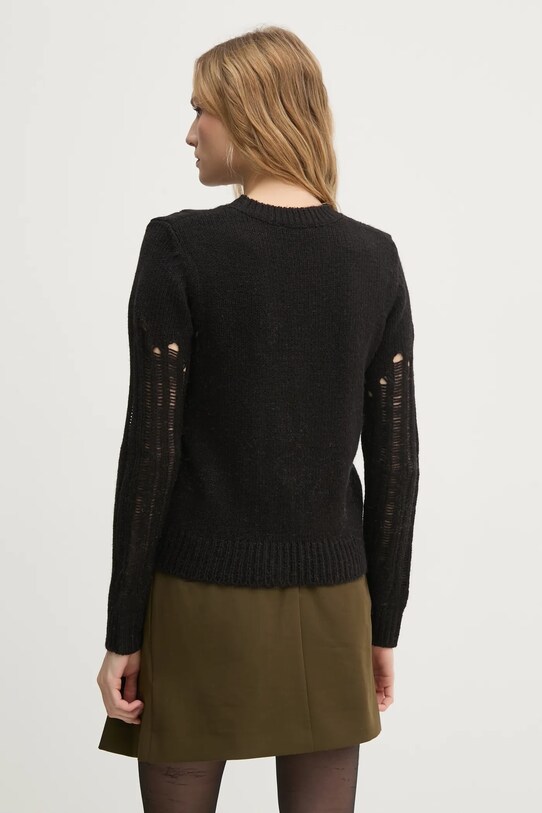 Îmbrăcăminte Sisley pulover din amestec de lână 15ZTM105H negru