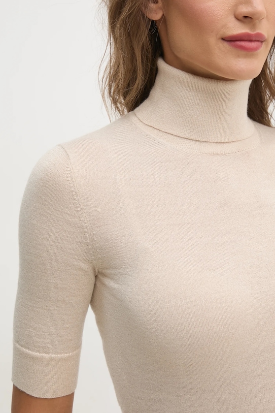 Svetr z vlněné směsi Sisley 17DLM201Y béžová
