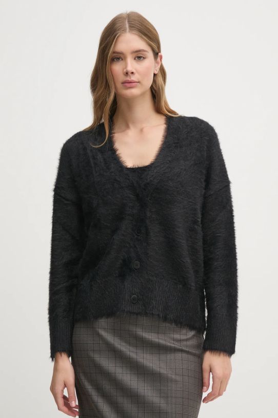 Sisley cardigan uni negru 19VBM602B