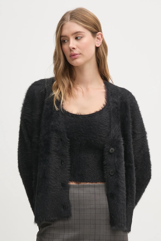 Sisley cardigan negru 19VBM602B