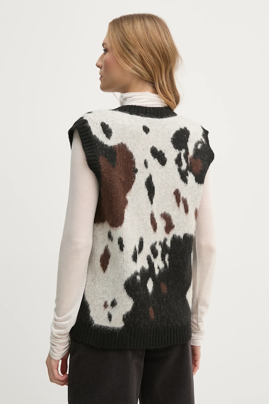 Îmbrăcăminte Sisley vesta din amestec de lana 106QL4015 gri