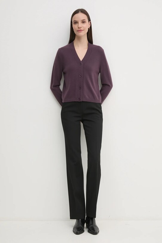 Вовняний кардиган Sisley 1044M602A фіолетовий AW24