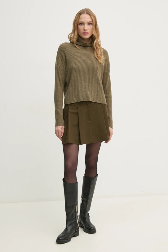 Sisley pulover din amestec de lână 106WM201U verde AW24