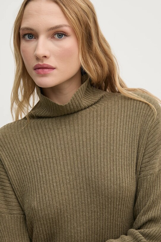 Sisley pulover din amestec de lână verde 106WM201U