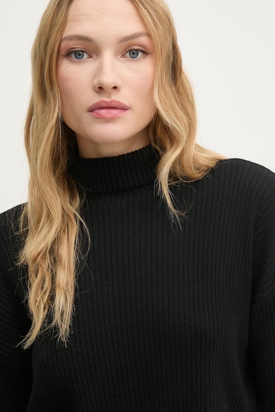 Пуловер с вълна Sisley черен 106WM201U