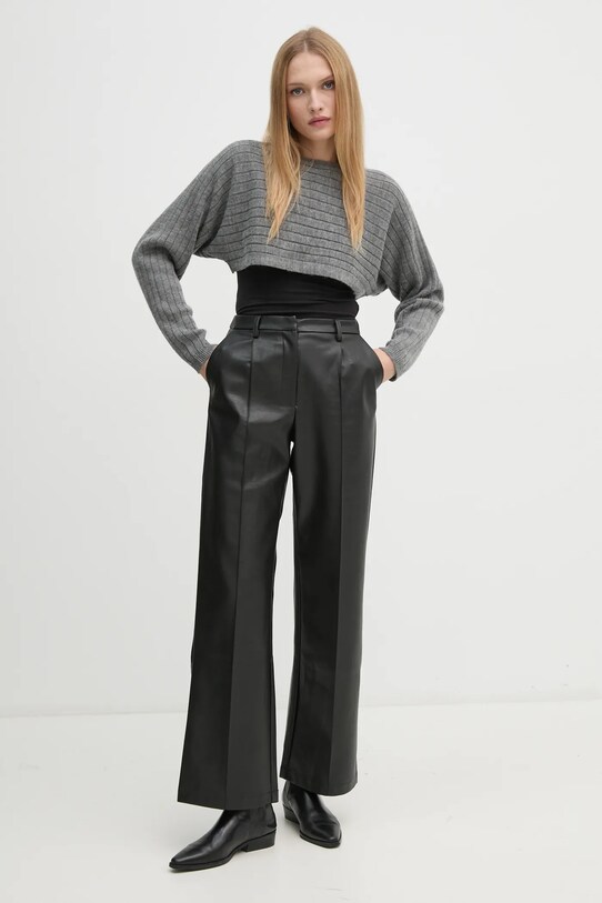 Вовняний светр Sisley 128YM105K сірий AW24