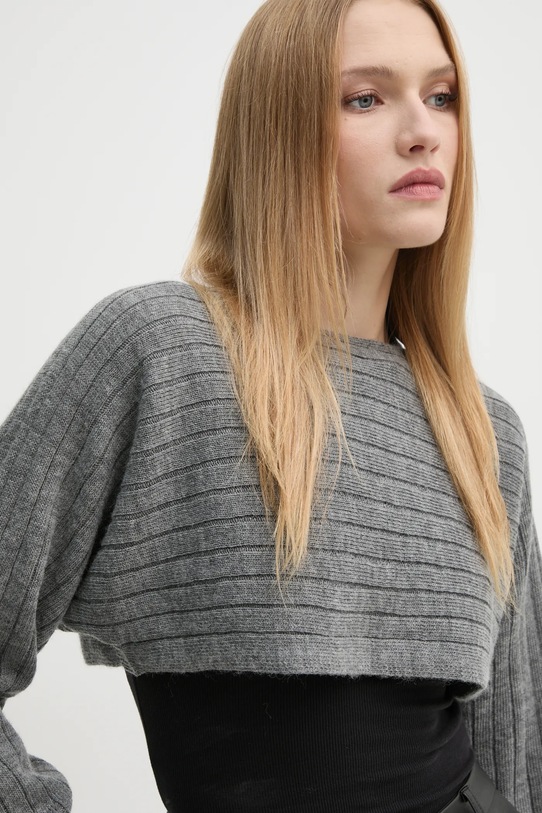 Sisley pulover de lana gri 128YM105K