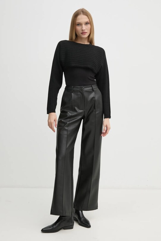 Вовняний светр Sisley 128YM105K чорний AW24
